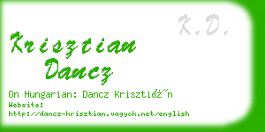 krisztian dancz business card